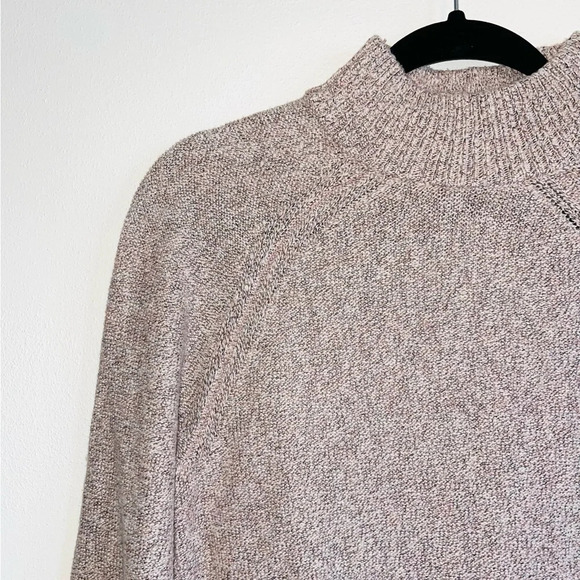 Abercrombie & Fitch Light Pink Marled Mock Neck Pullover Sweater Small Women’s - Picture 3 of 10